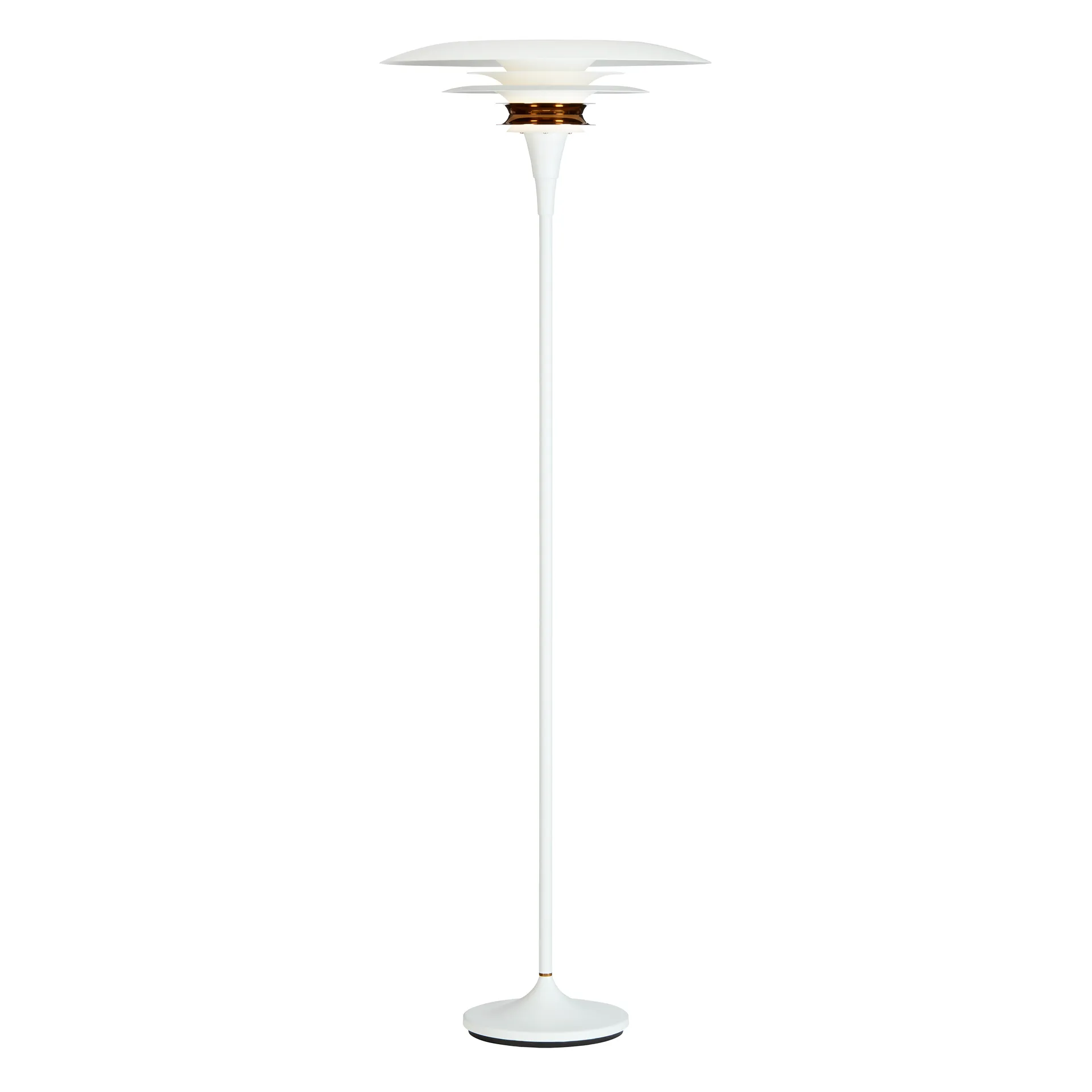 Diablo gulvlampe Ø50 cm, Hvit-messing Belid