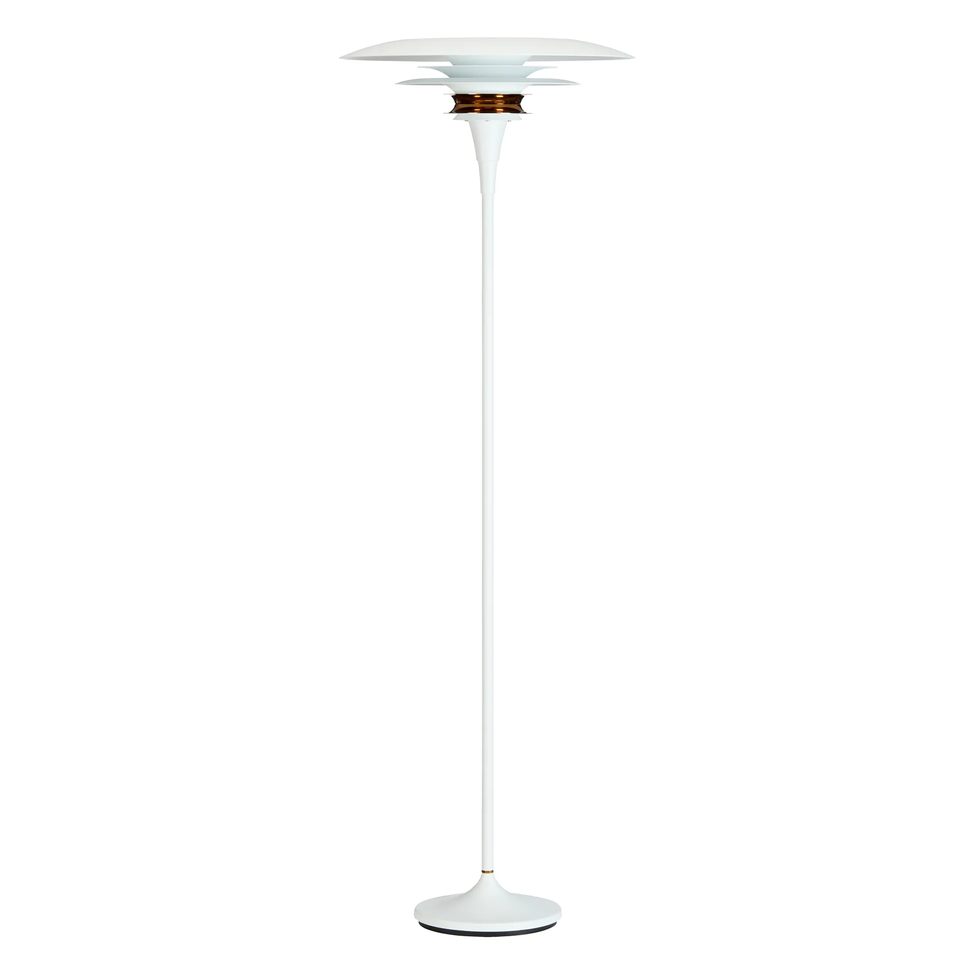 Diablo gulvlampe Ø50 cm, Hvit-messing Belid