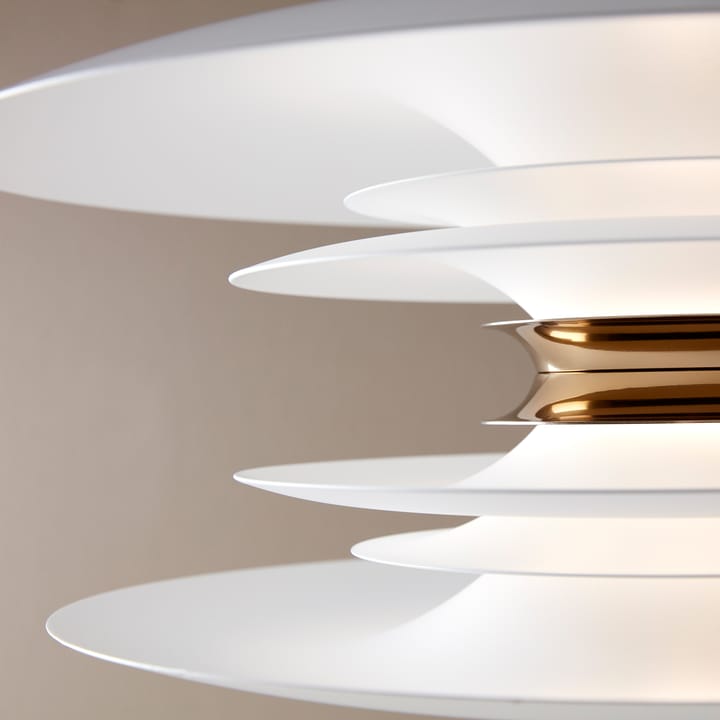 Diablo taklampe Ø40 cm, Hvit-messing Belid