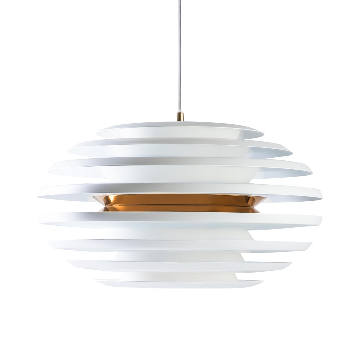 Bilde av Belid Ellipse taklampe matt hvit messing