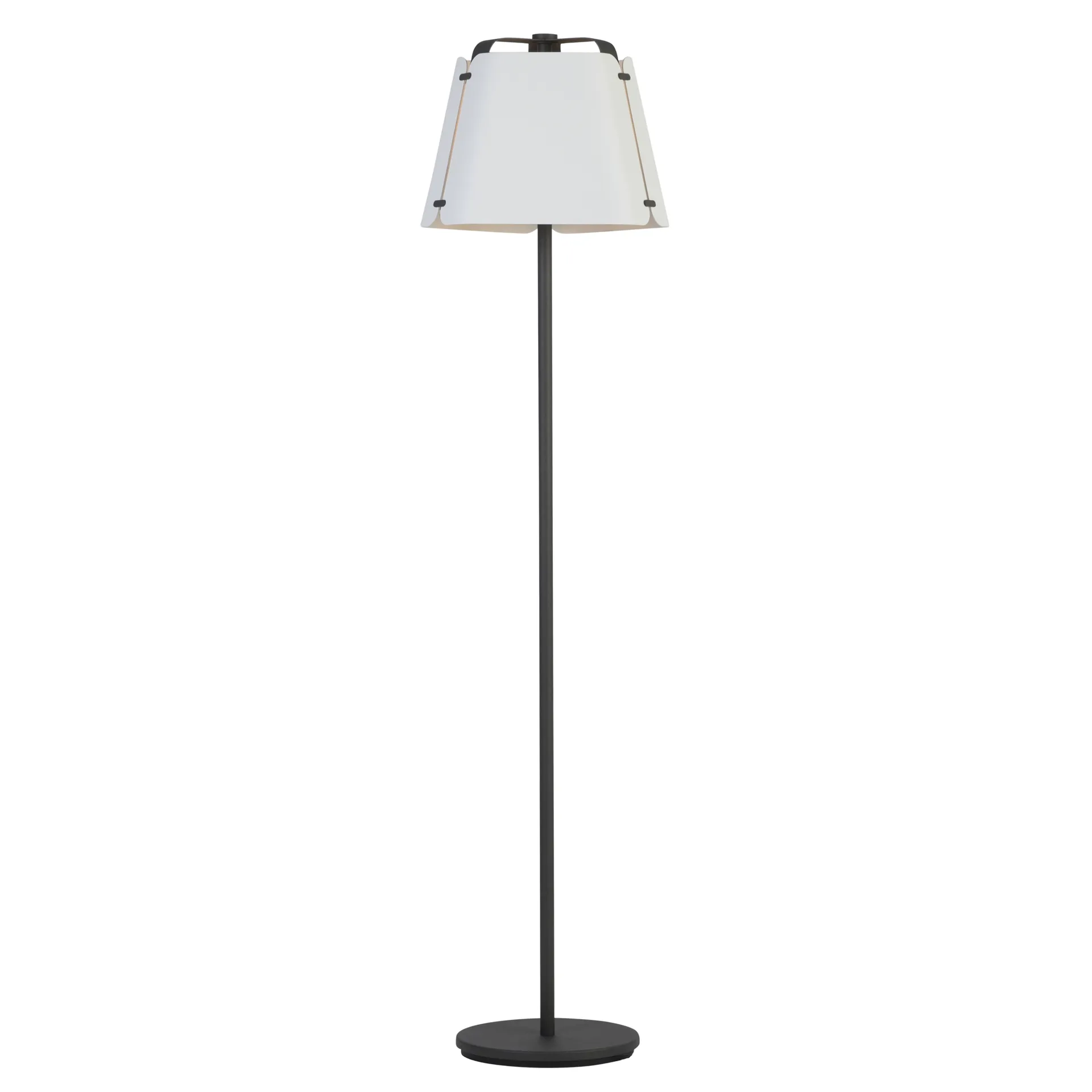 Fold gulvlampe Ø34 cm, Antracit-Hvit struktur Belid