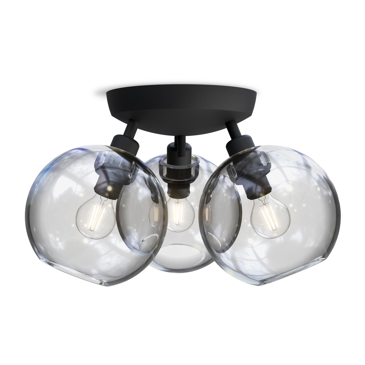 Belid Gloria plafond 33 cm Svart-klar | Skandinavisk Design | Plafonder | Svart