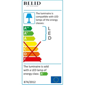 Guru vegglampe - Aluminium-krom - Belid