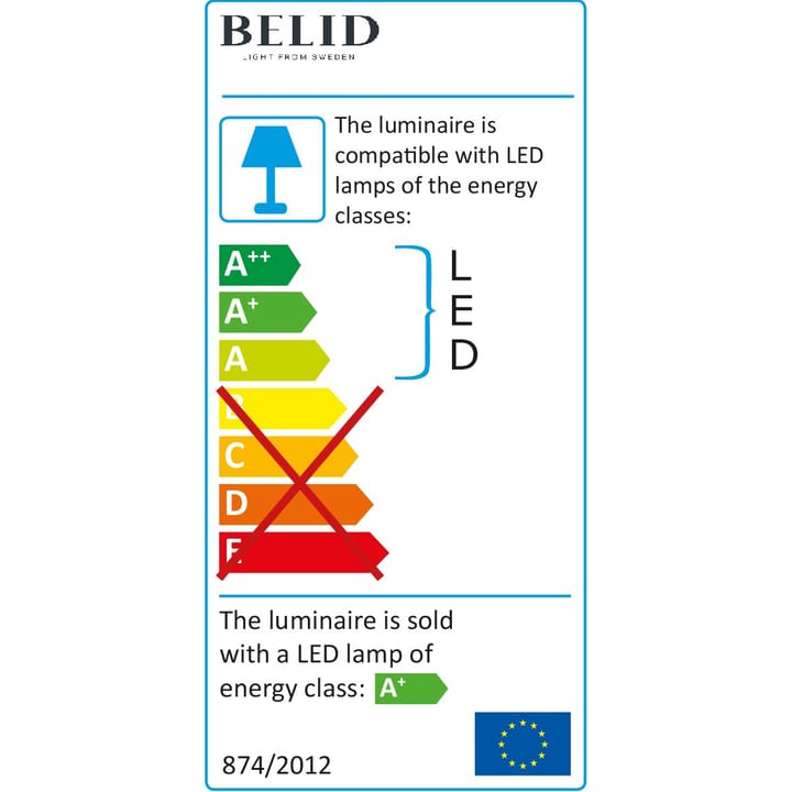 Guru vegglampe - Aluminium-krom - Belid