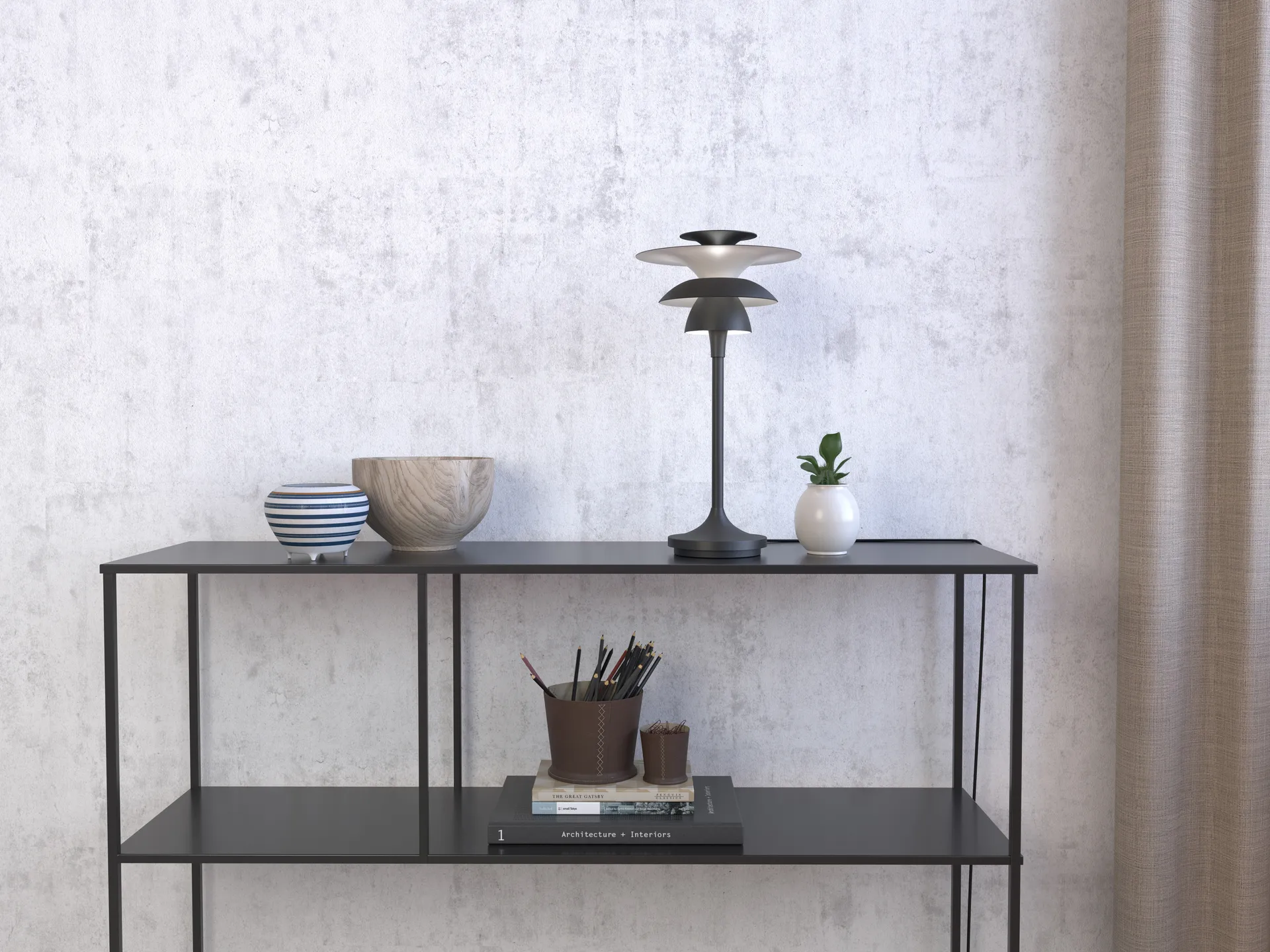 Picasso bordlampe 34,8 cm, Oksidgrå Belid