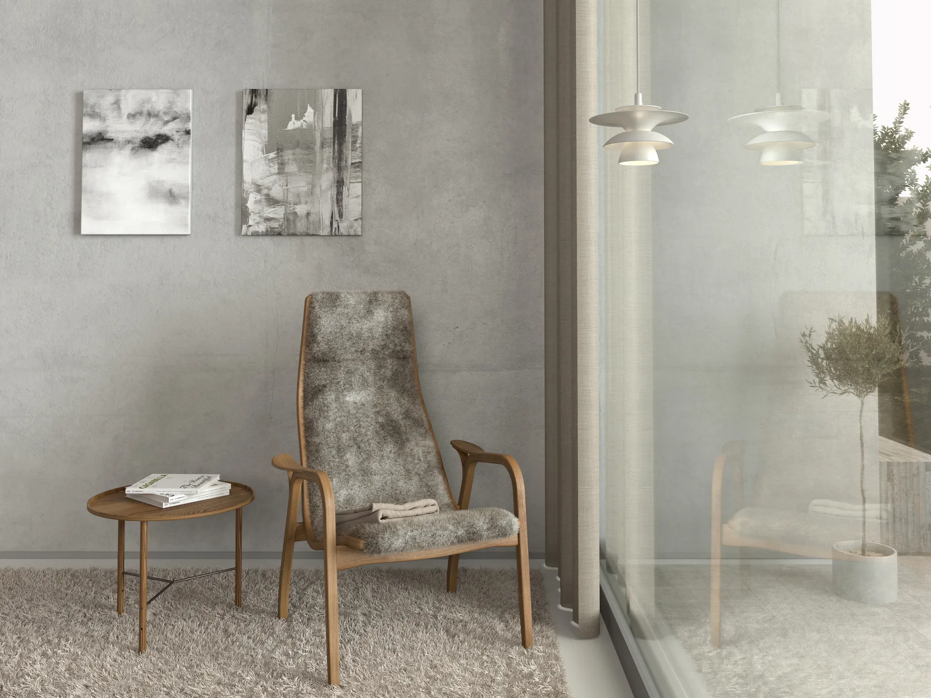 Picasso pendel Ø18 cm, Matt hvit Belid