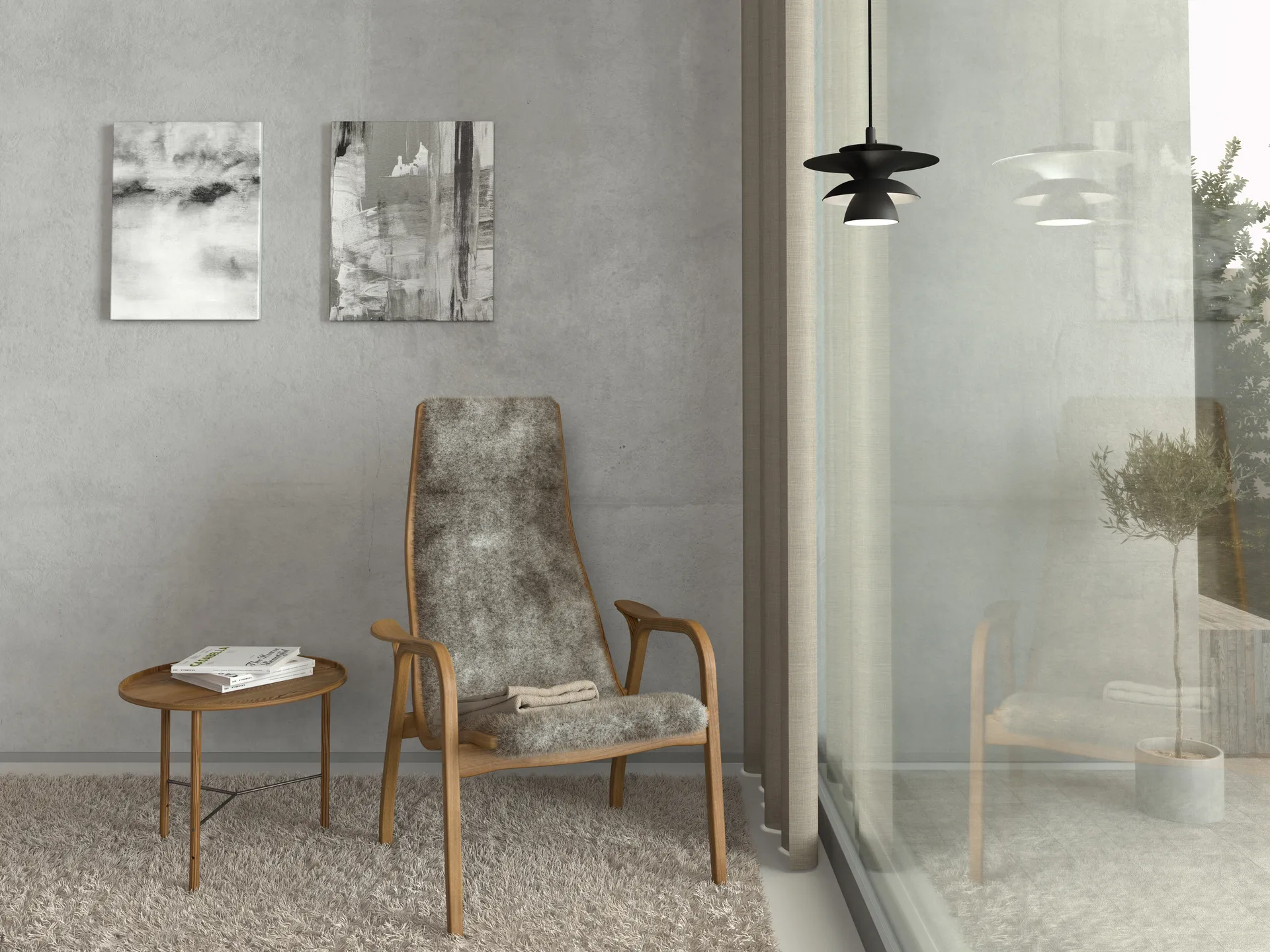 Picasso pendel Ø18 cm, Matt svart Belid