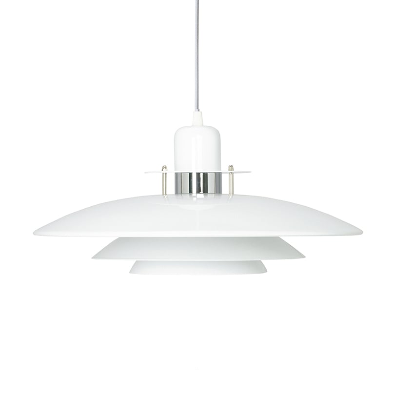 Primus pendel Ø43 cm Hvit-krom