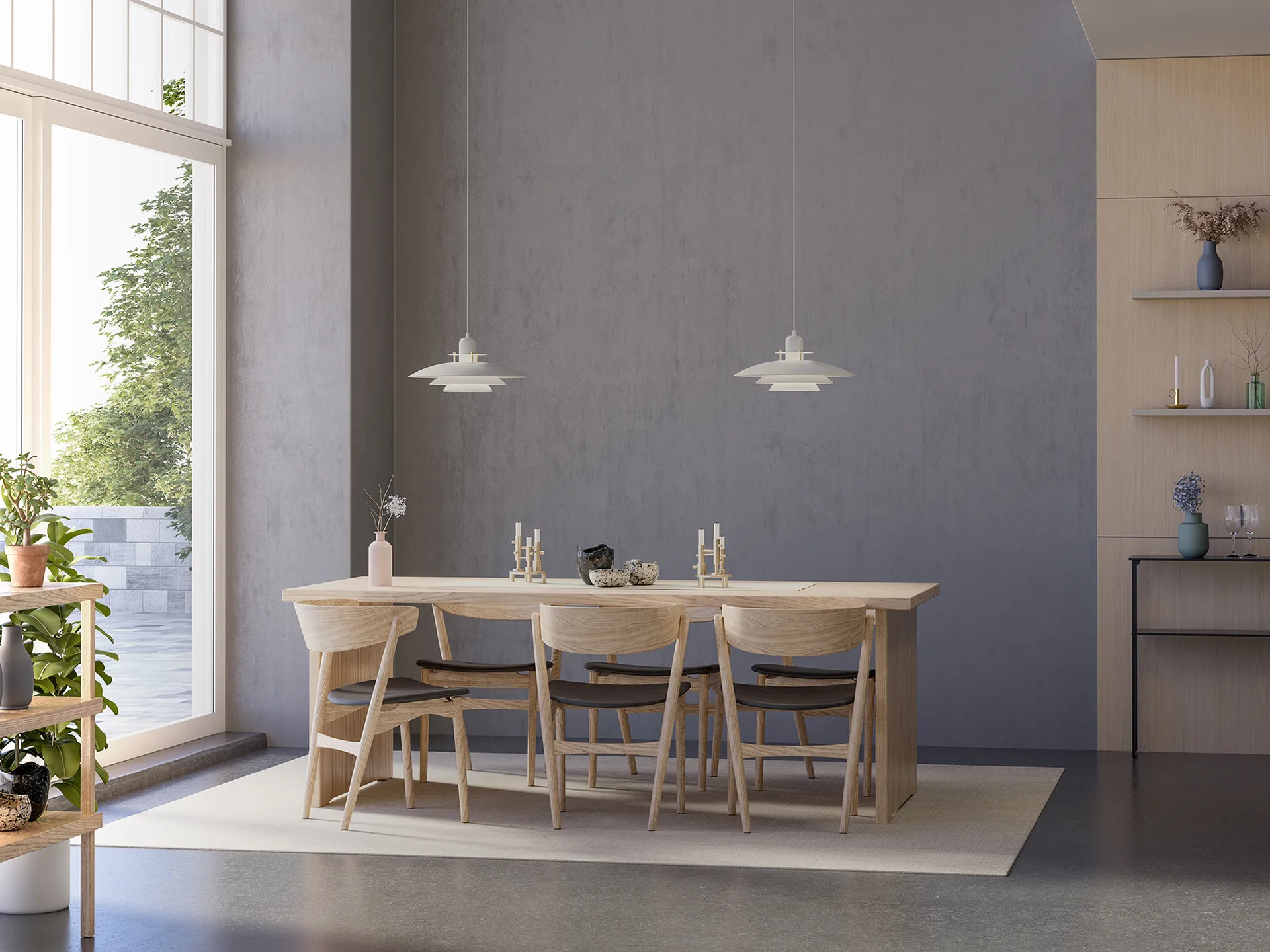 Primus pendel Ø43 cm, Matt hvit-messing Belid