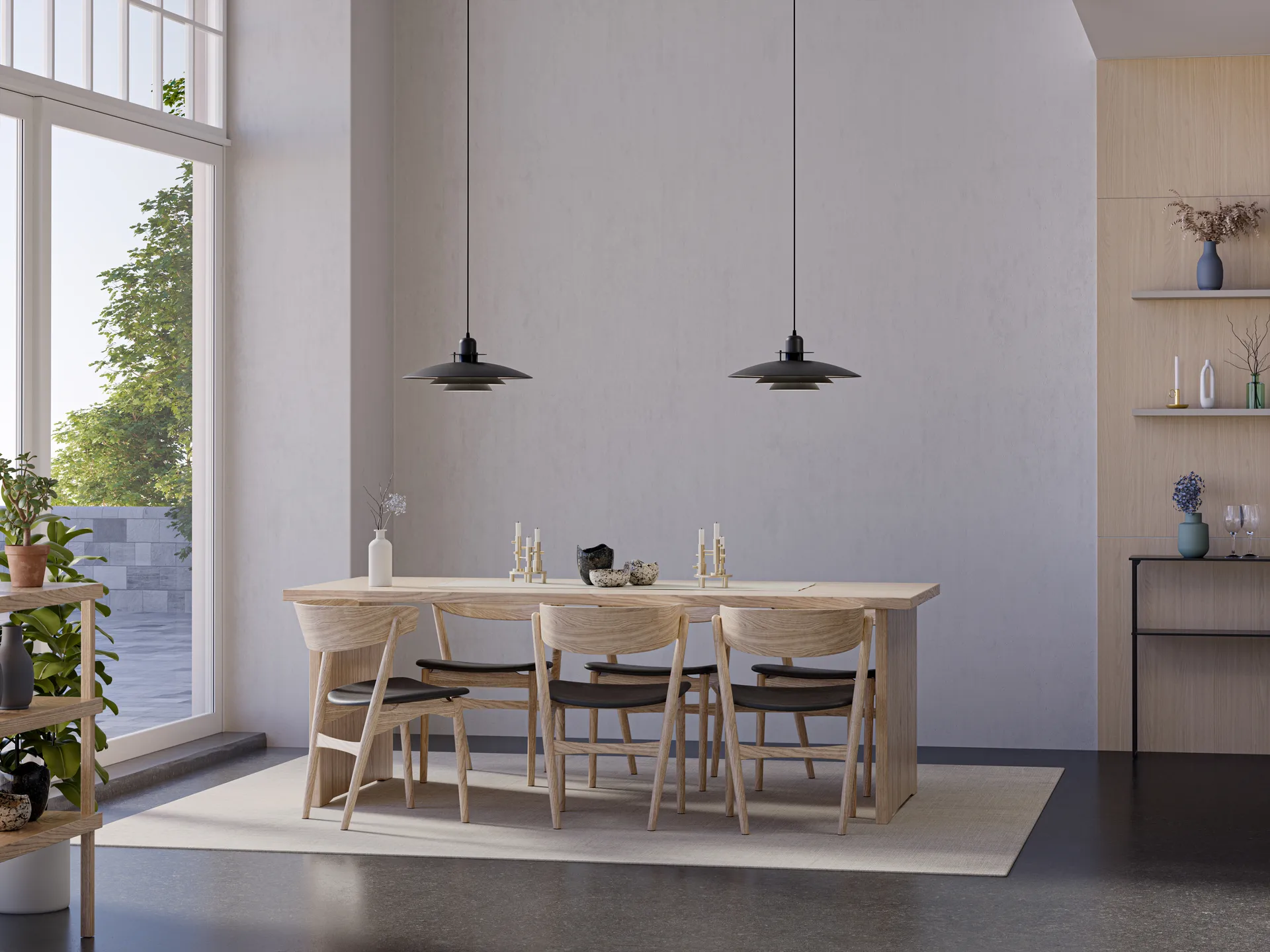 Primus V pendel Ø47,5 cm, Matt svart Belid