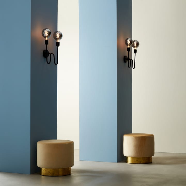 Regal Duo vegglampe fast installasjon, Svart Belid