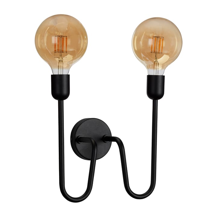 Regal Duo vegglampe stikkontakt, Svart Belid