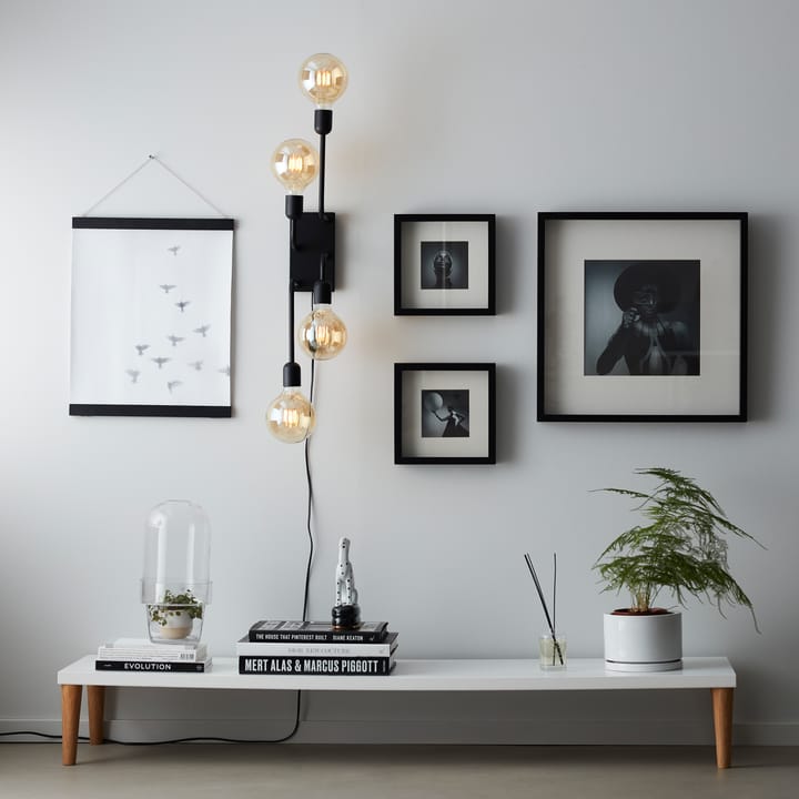 Regal XL vegglampe fast installasjon, Svart Belid