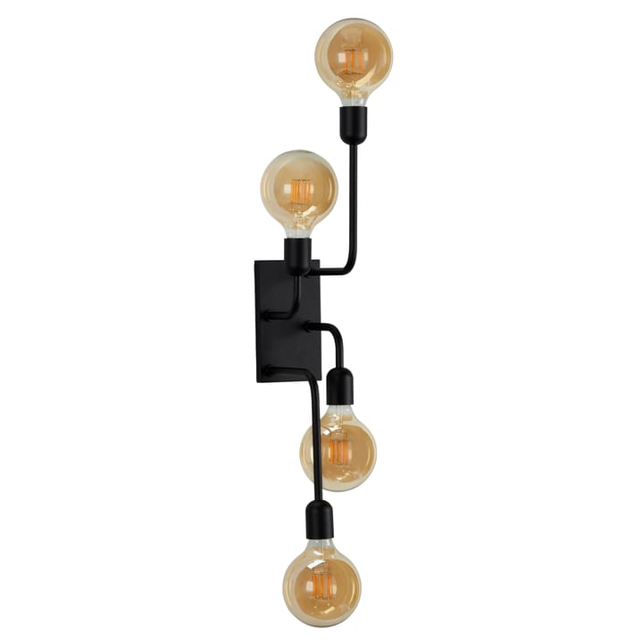 Regal XL vegglampe stikkontakt, Svart Belid