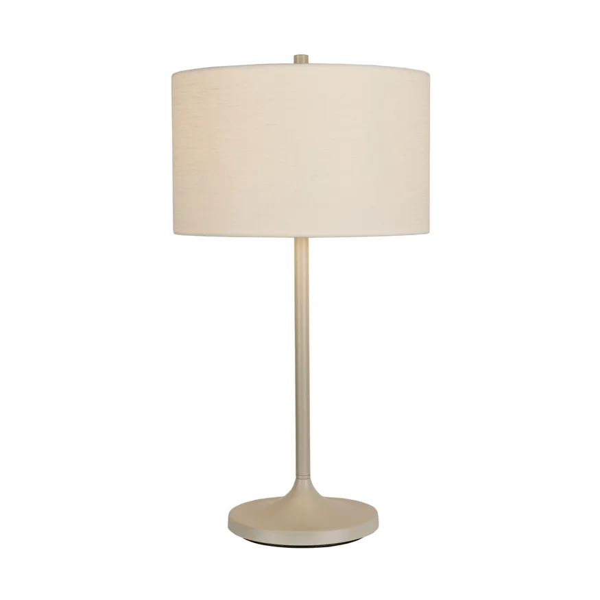 Soft bordlampe, Lin hvit-sand, Ø34x64 cm Belid