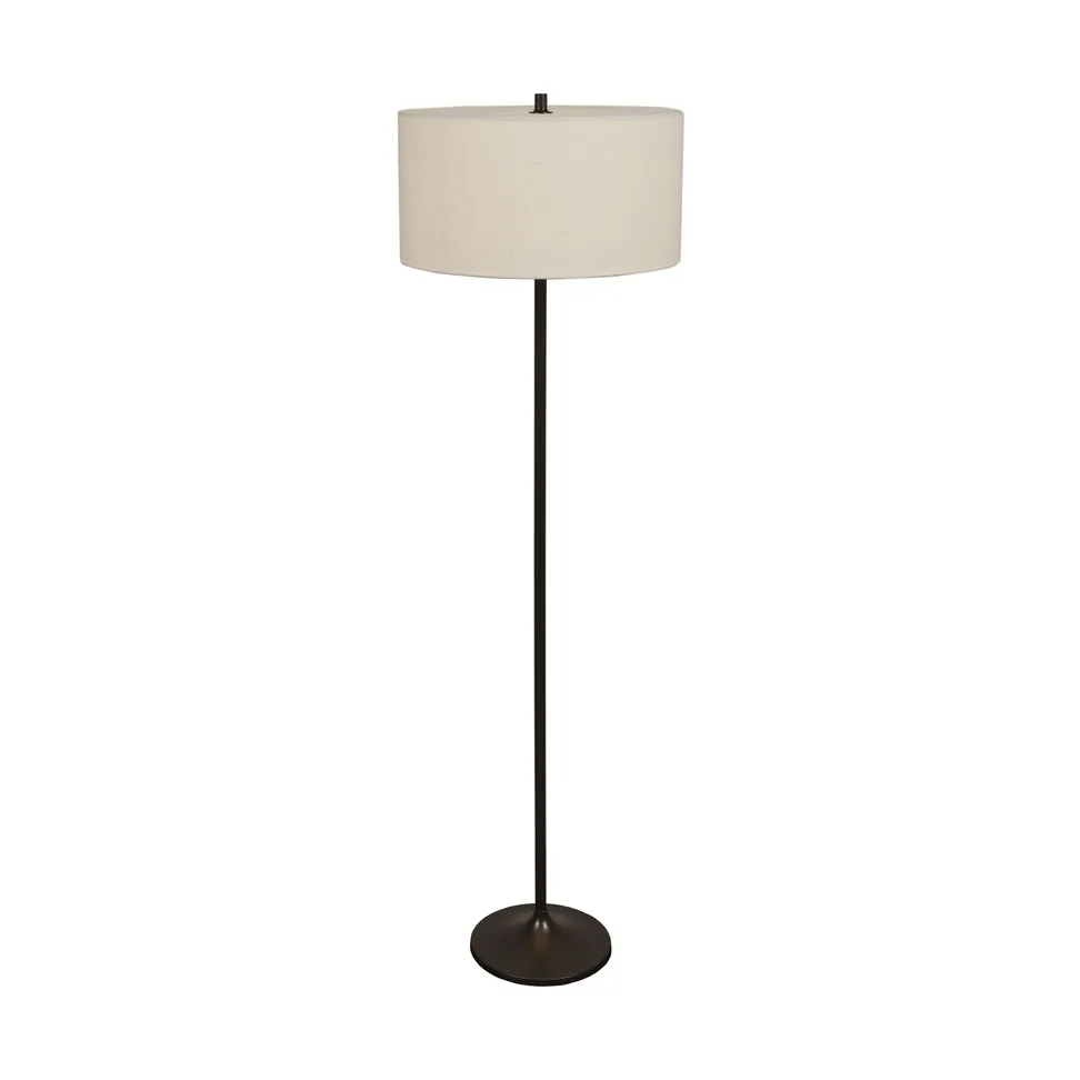 Soft gulvlampe, Lin hvit-metallic bronse, Ø44x149,5 cm Belid