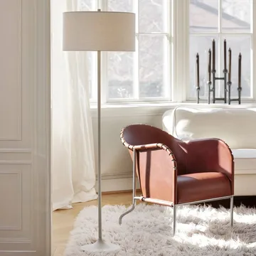Soft gulvlampe - Lin hvit-sand, Ø44x149,5 cm - Belid