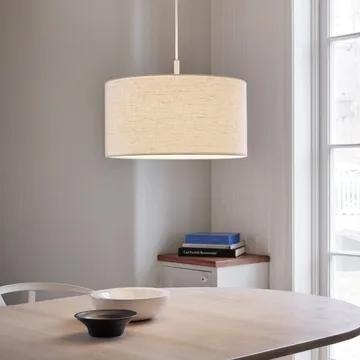 Soft pendel Ø 40 cm - Lin hvit-sand, Ø44 cm - Belid