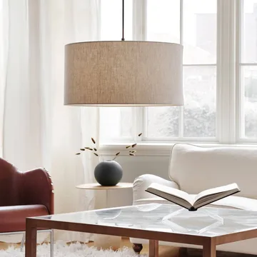 Soft pendel Ø 40 cm - Lin natur-metallic bronse, Ø60 cm - Belid