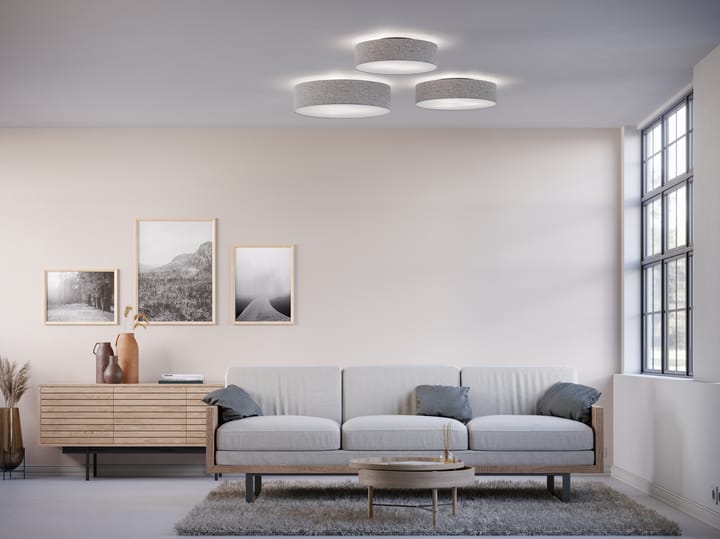 Soft takplafond Ø 60 cm, Grå ull Belid