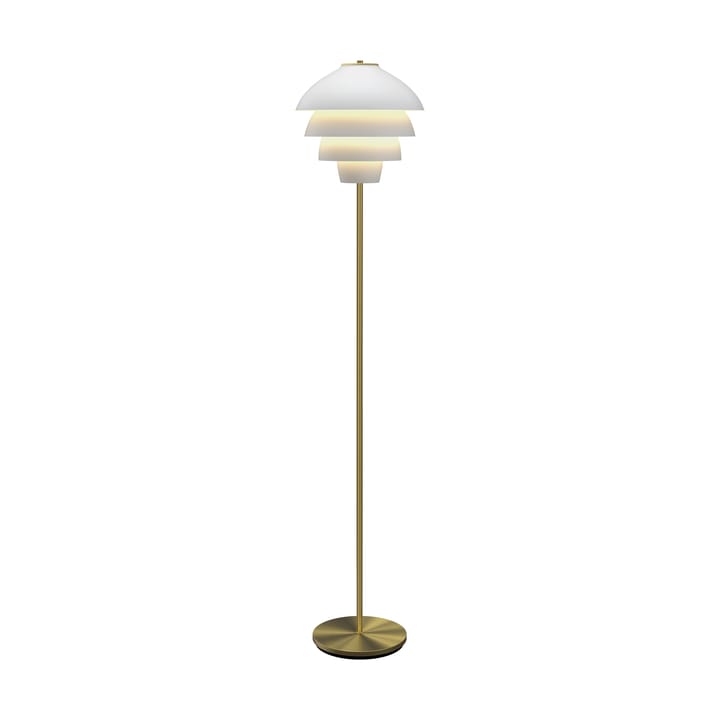 Valencia gulvlampe 150 cm, Mattvit-messing Belid