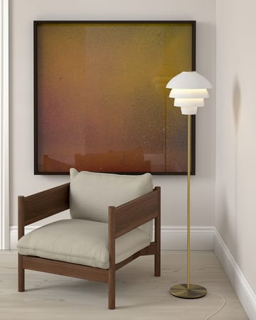 Valencia gulvlampe 150 cm - Mattvit-messing - Belid