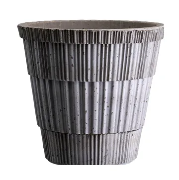 Atlas raw krukke med fat - Grey, Ø14 cm - Bergs Potter