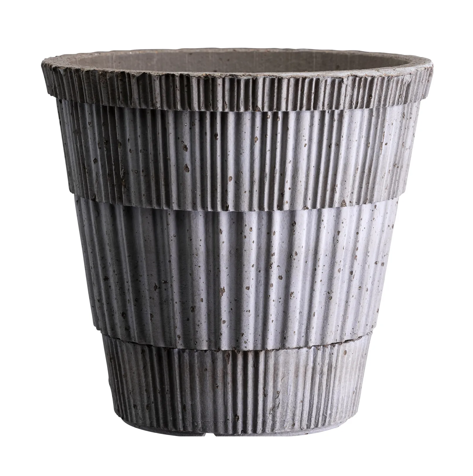 Atlas raw krukke med fat, Grey, Ø18 cm Bergs Potter