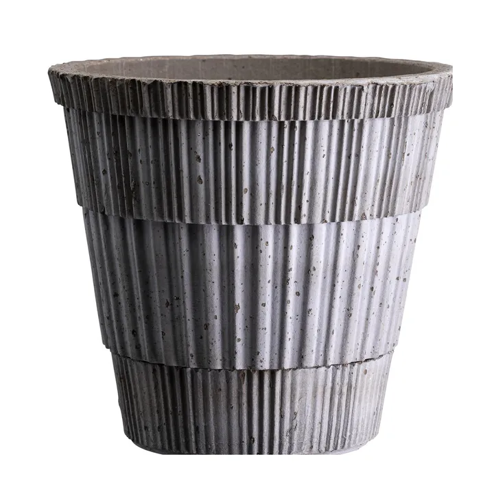 Atlas raw krukke med fat - Grey, Ø25 cm - Bergs Potter