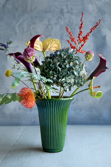Daisy vase glassert Ø20 cm - Grønn - Bergs Potter