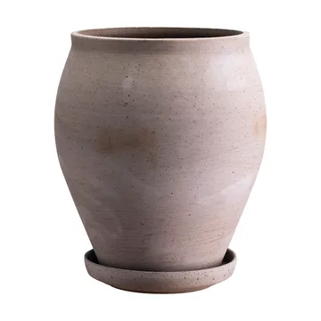 Delphi potte med fat 2 deler - Grey, Ø22 cm, tall - Bergs Potter
