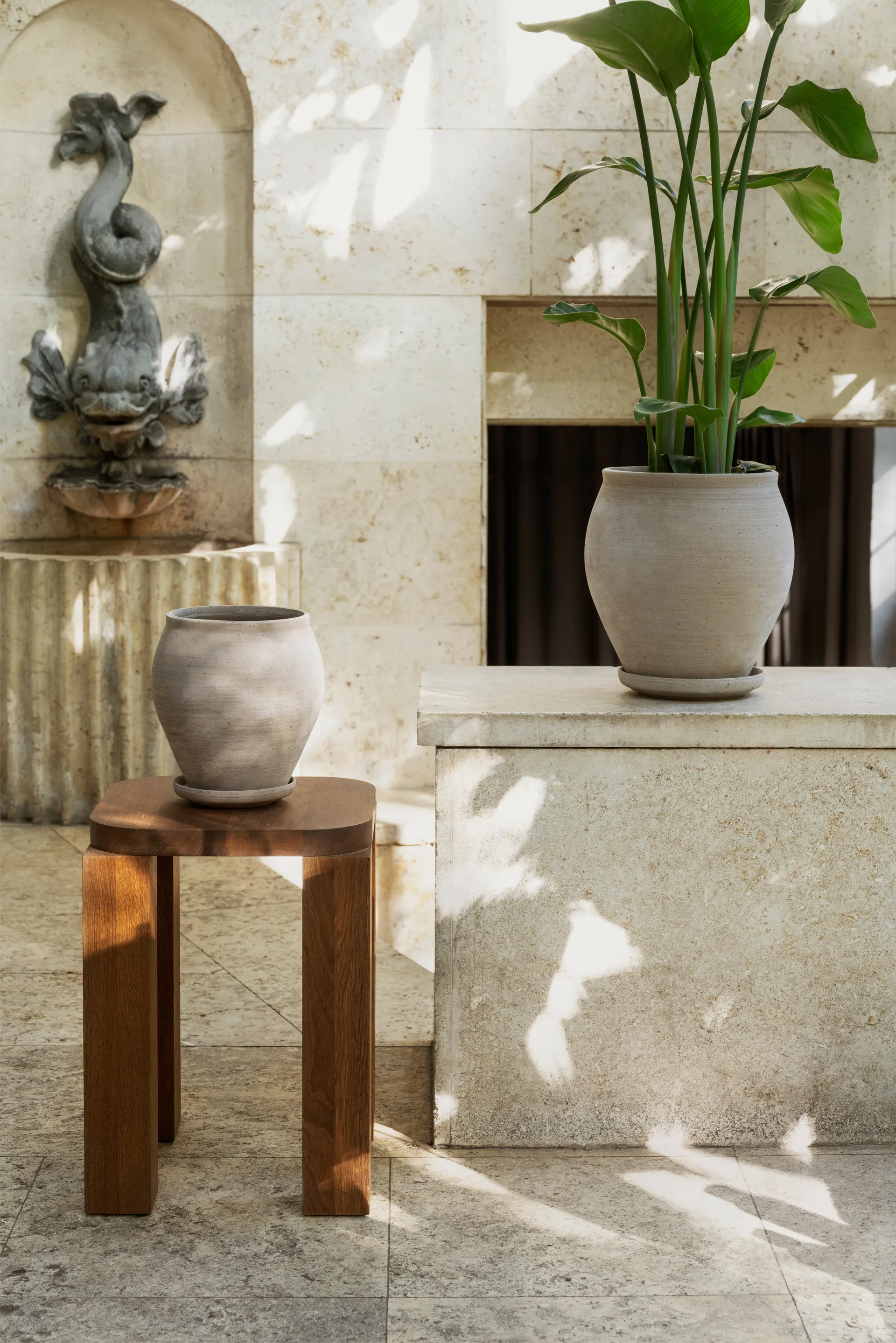 Delphi potte med fat 2 deler, Grey, Ø26 cm Bergs Potter