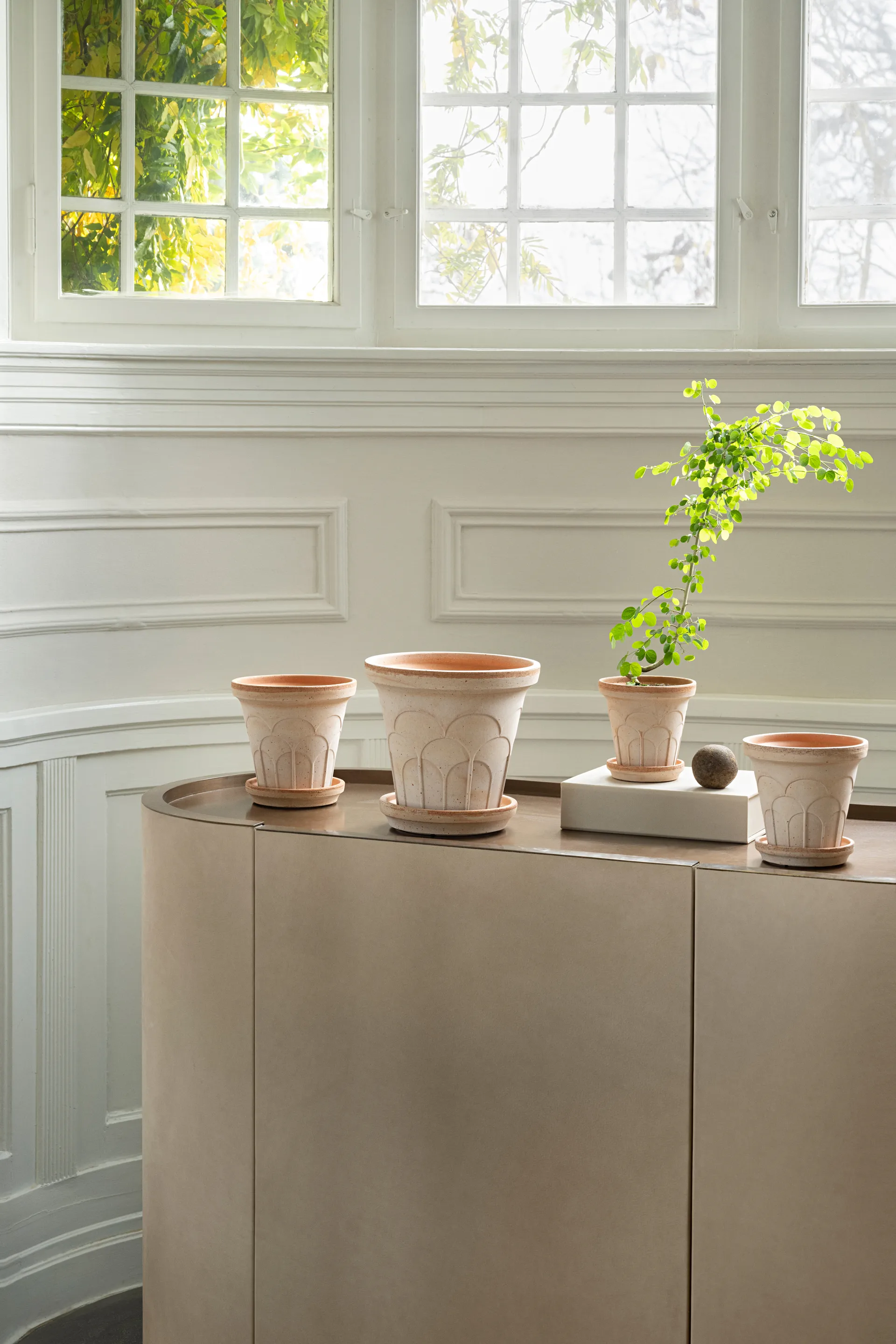 Fleur potte med fat 2 deler, Rosa, Ø21 cm Bergs Potter