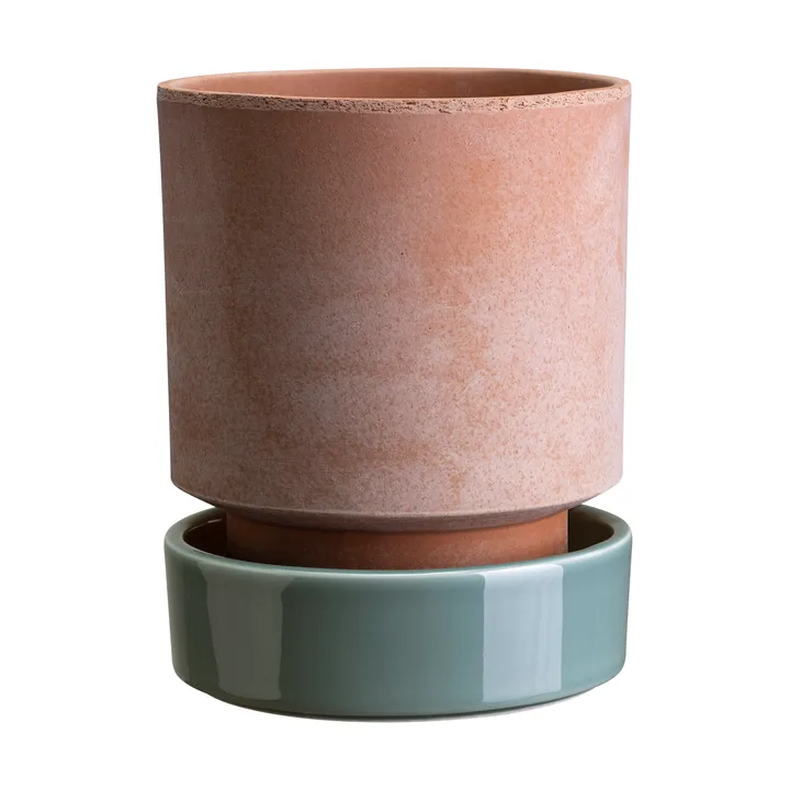 Hoff krukke - Ø14 cm, Raw Rosa-Misty Blue (rosa-blå) - Bergs Potter