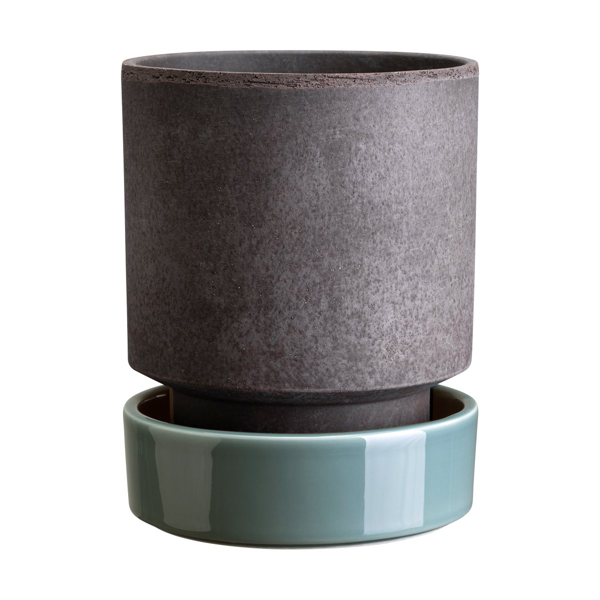 Bilde av Bergs Potter Hoff krukke Ø16 cm Raw Grey-Misty Blue