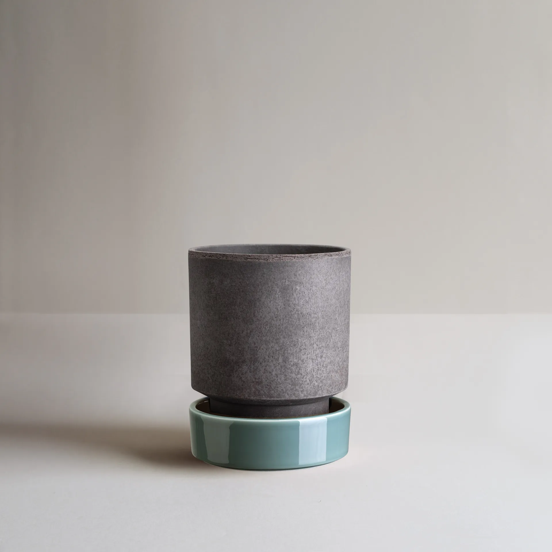 Hoff krukke, Ø16 cm, Raw Grey-Misty Blue Bergs Potter