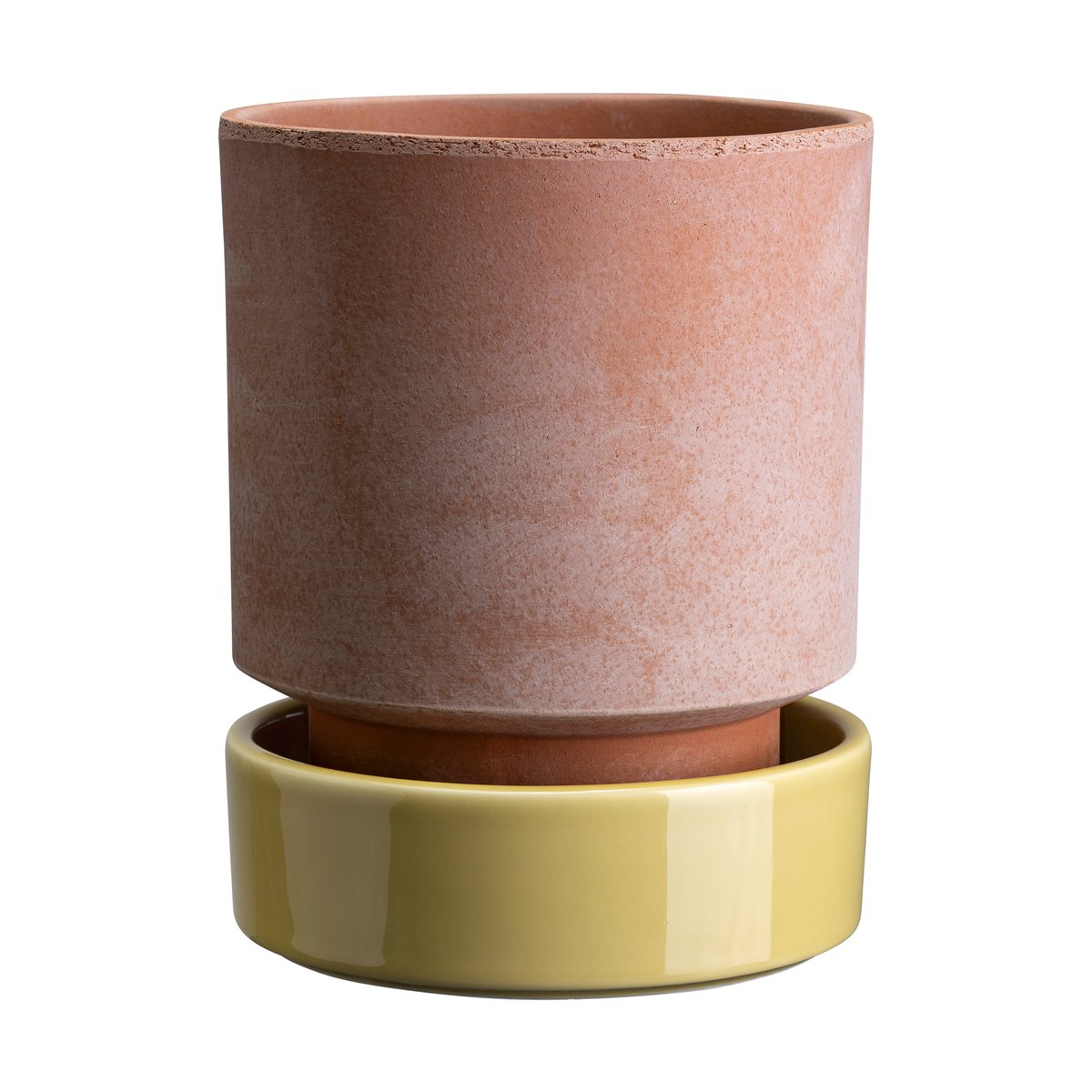 Bilde av Bergs Potter Hoff krukke Ø16 cm Raw Rosa-Pale Yellow