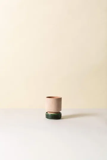 Hoff potte 2-pakning - Ø8 cm, Raw Rosa-Emerald Green - Bergs Potter