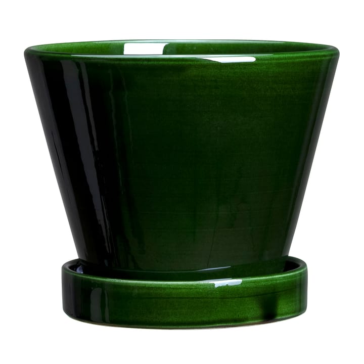 Julie krukke glassert Ø11 cm - Green emerald - Bergs Potter