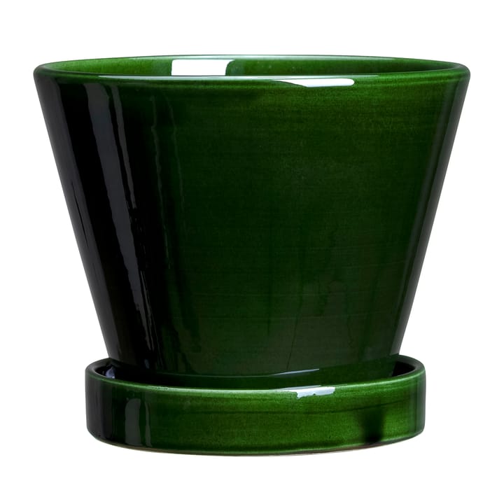 Julie krukke glassert Ø13 cm - Green emerald - Bergs Potter