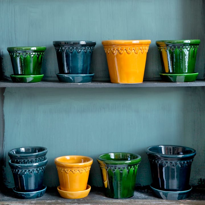København krukke glassert Ø18 cm, Blå Bergs Potter