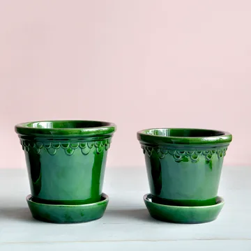 København krukke glassert - Grønn, Ø16 cm - Bergs Potter