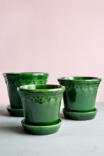 København krukke glassert - Grønn, Ø18 cm - Bergs Potter