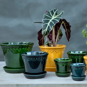 København krukke glassert - Grønn, Ø25 cm - Bergs Potter