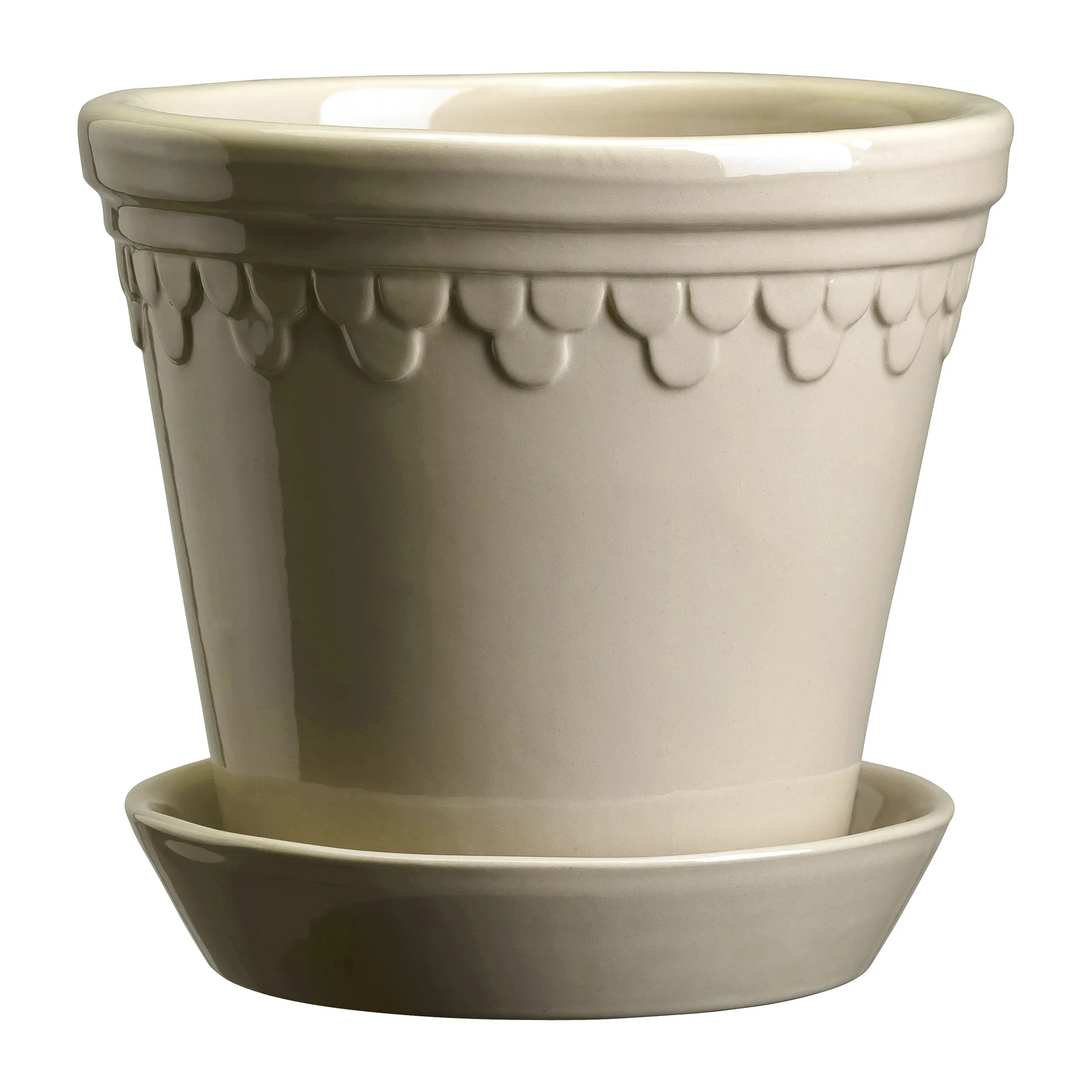 København krukke glassert, Sand Stone, Ø18 cm Bergs Potter