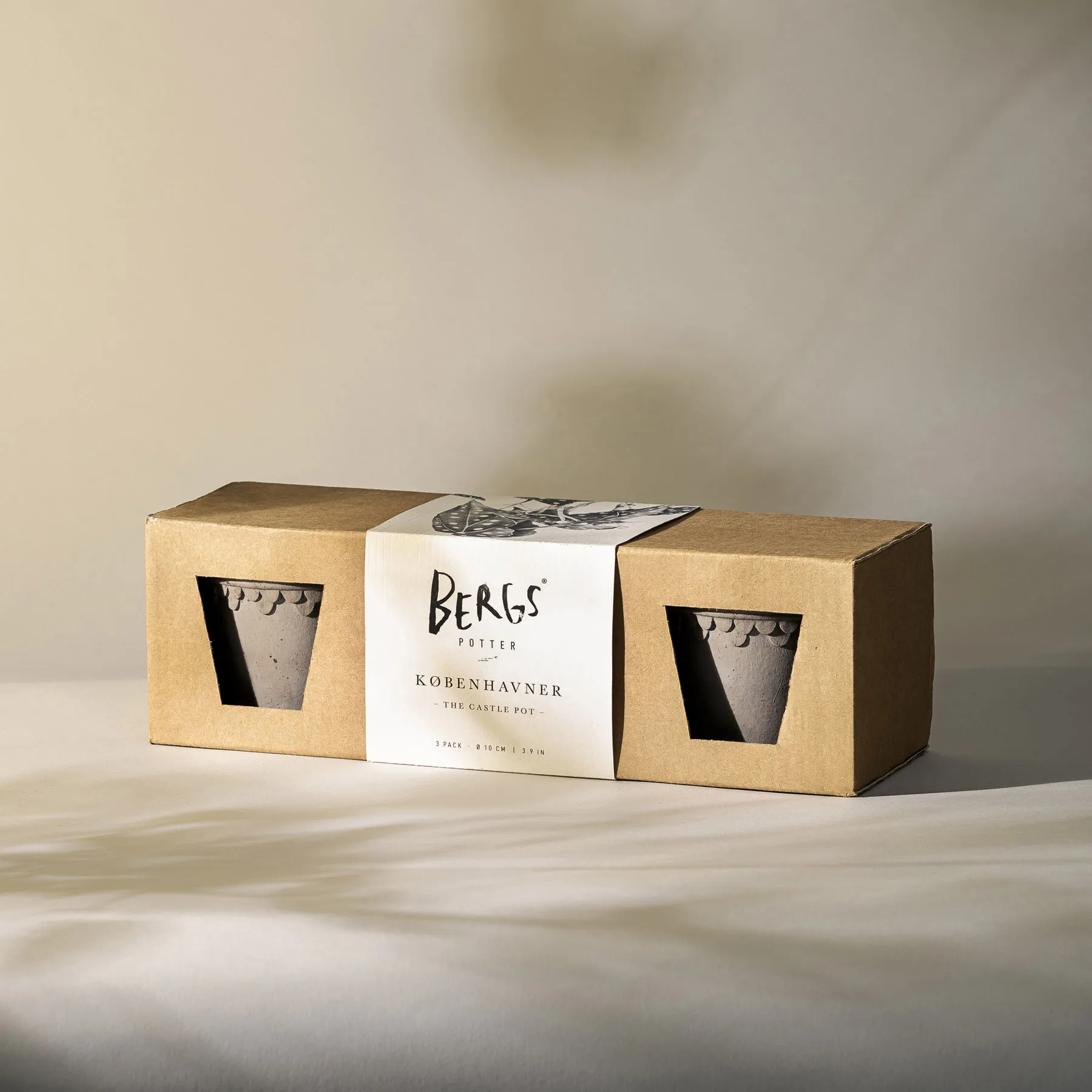 Københavner krukke Ø10 cm 3-pakn., Grey Bergs Potter