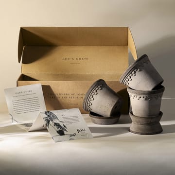 Københavner krukke Ø10 cm 3-pakn. - Grey - Bergs Potter