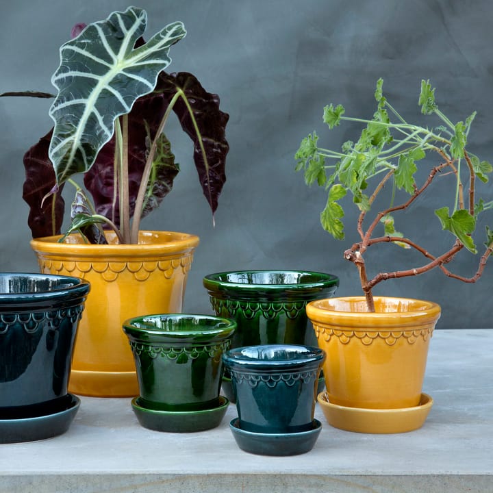 Københavner krukke glassert Ø10 cm, Blå Bergs Potter