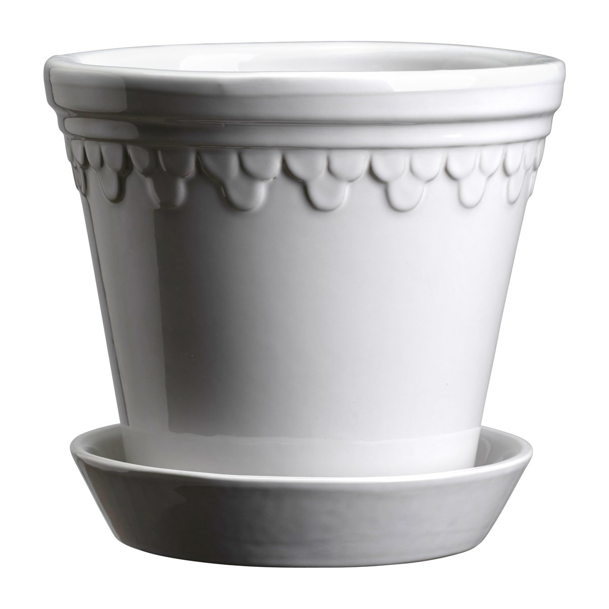 Bilde av Bergs Potter Københavner krukke glassert Ø10 cm Mineral White