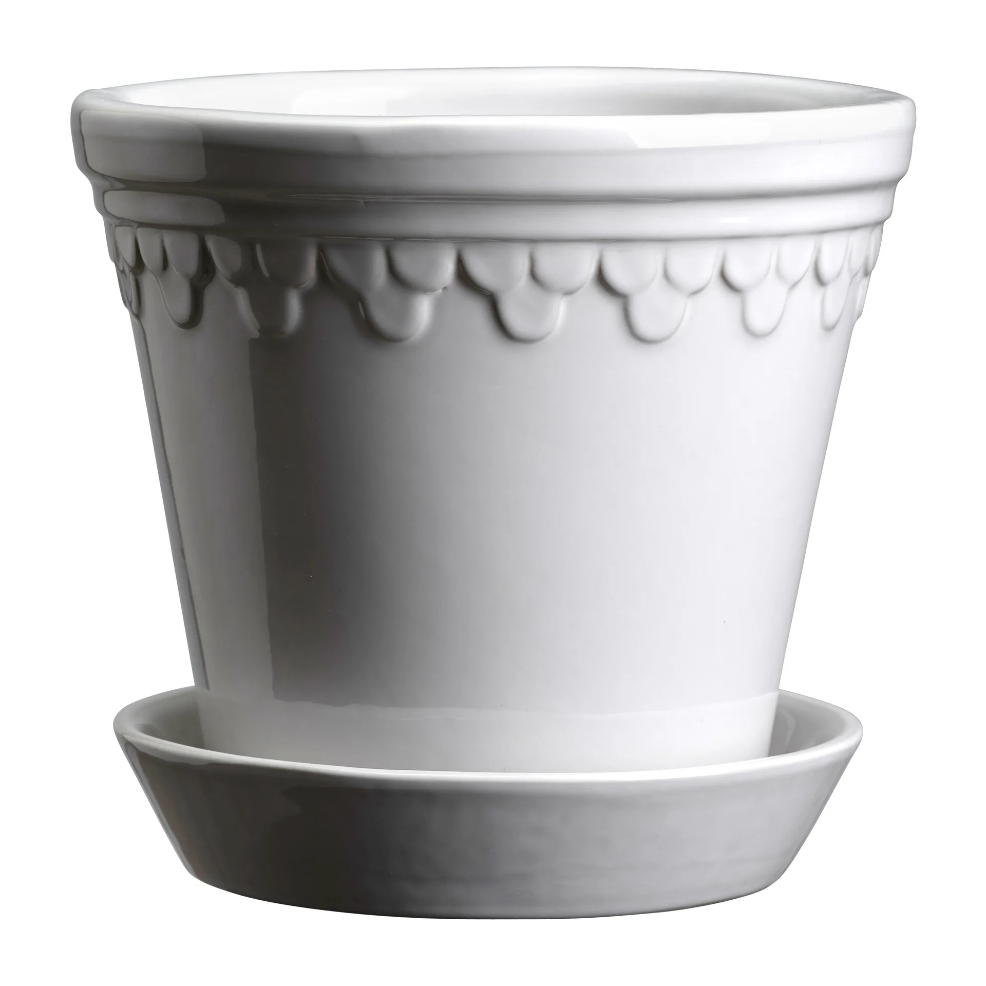 Köpenhamn krukke glasert, Mineral White (hvit), Ø21 cm Bergs Potter